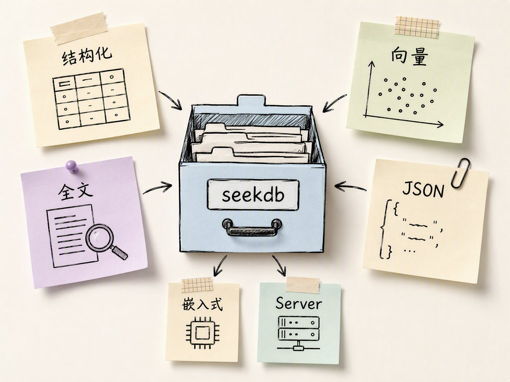 seekdb统一管理结构向量全文与JSON