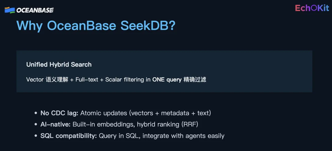 EchoKit x OceanBase seekdb:开源的本地化语音 AI 框架