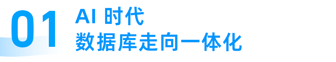 数据库行业向统一数据底座演进示意图